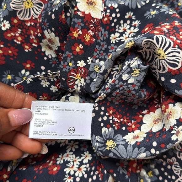 NEW Adriano Goldschmied Sutton Silk Shirt Medium - Picture 12 of 12